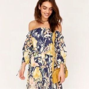 Free People Off the Shoulder Shirt Size:XS Color: Multi